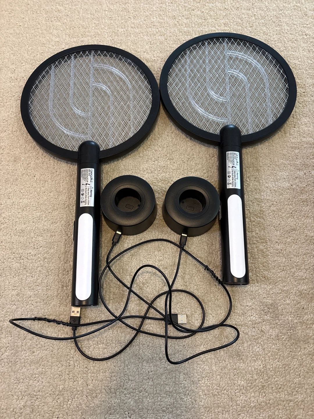 2x Rechargeable Electric Fly Swatters
