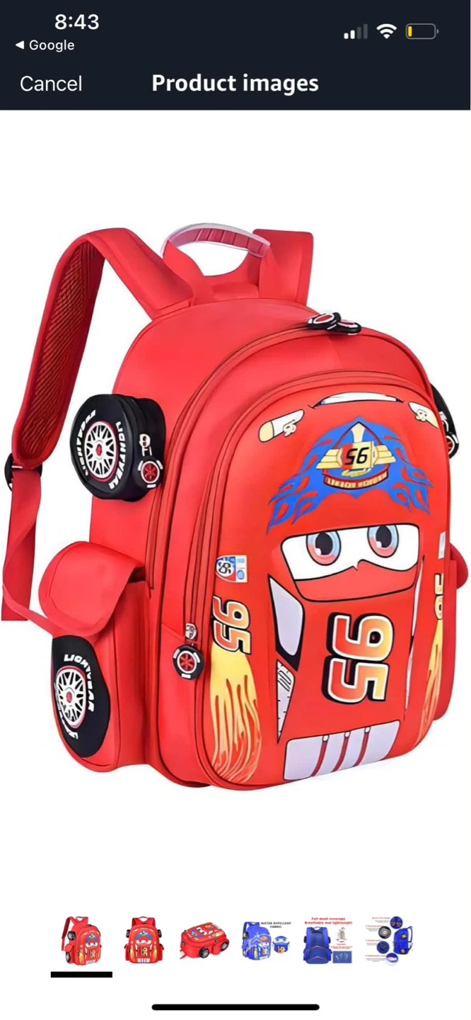 Lightning McQueen Backpack - photo 3