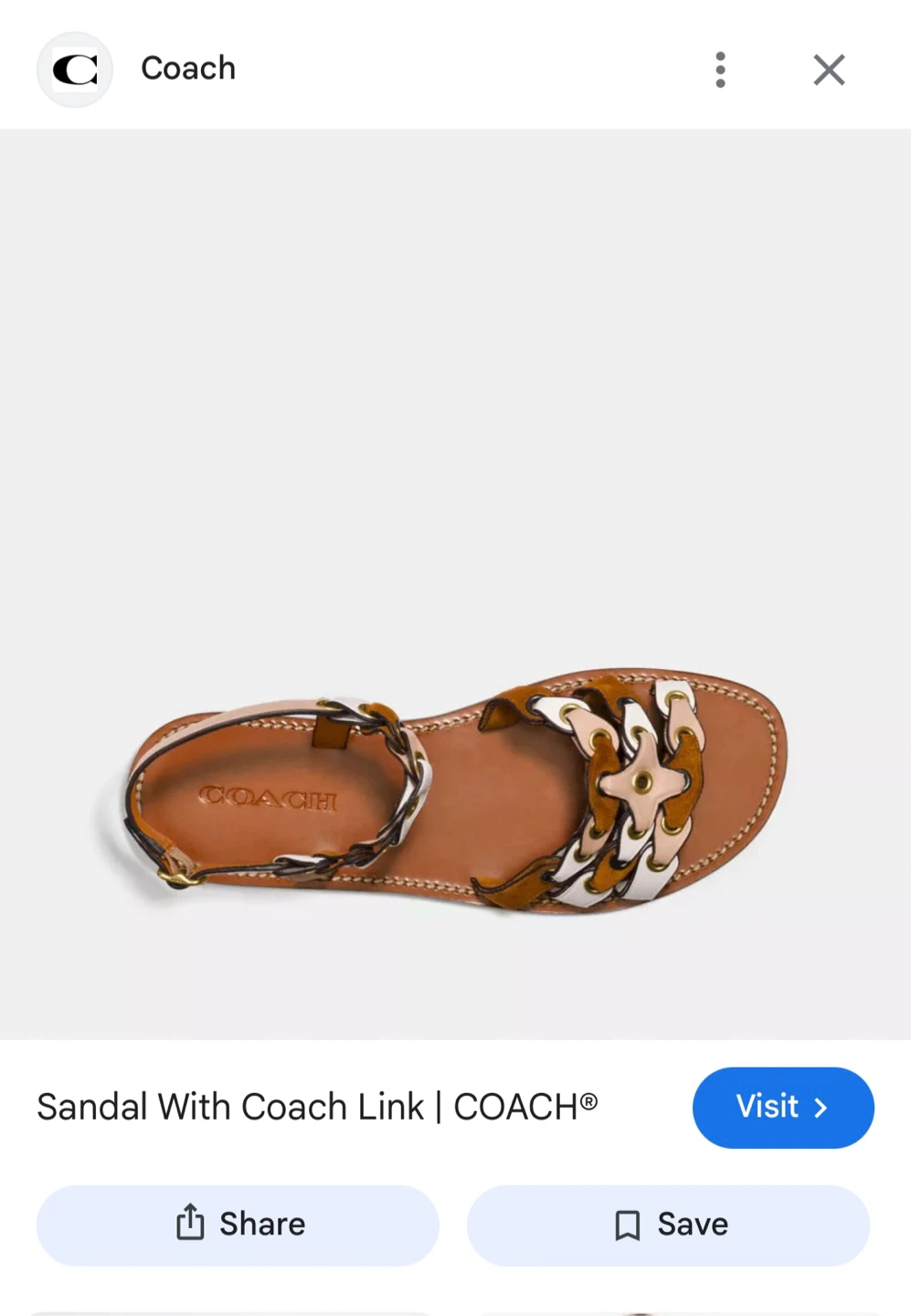 Coach Sandal With Coach Link