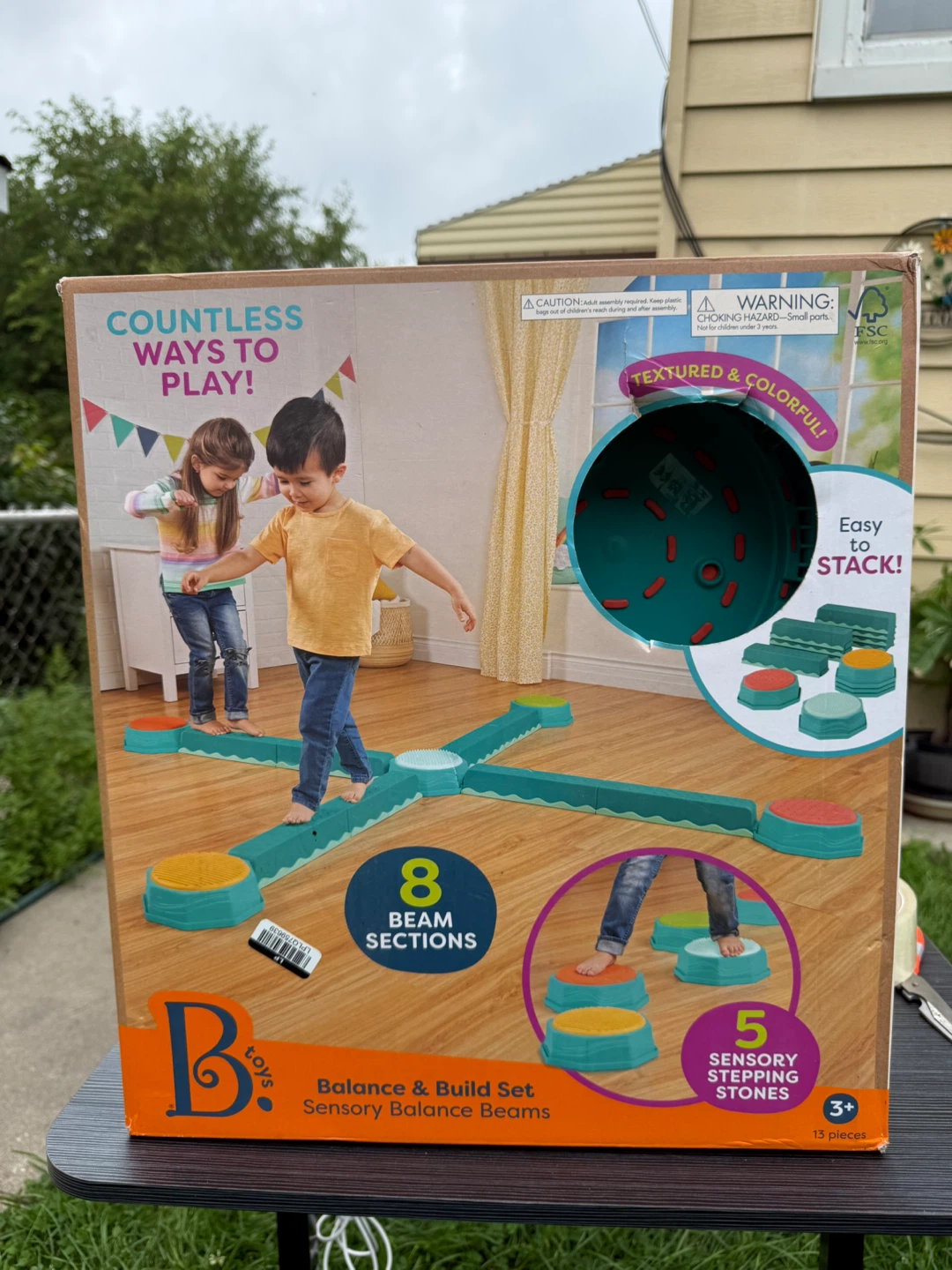 B. Toys Balance & Build Set Sensory Balance Beams 13 Piece Set