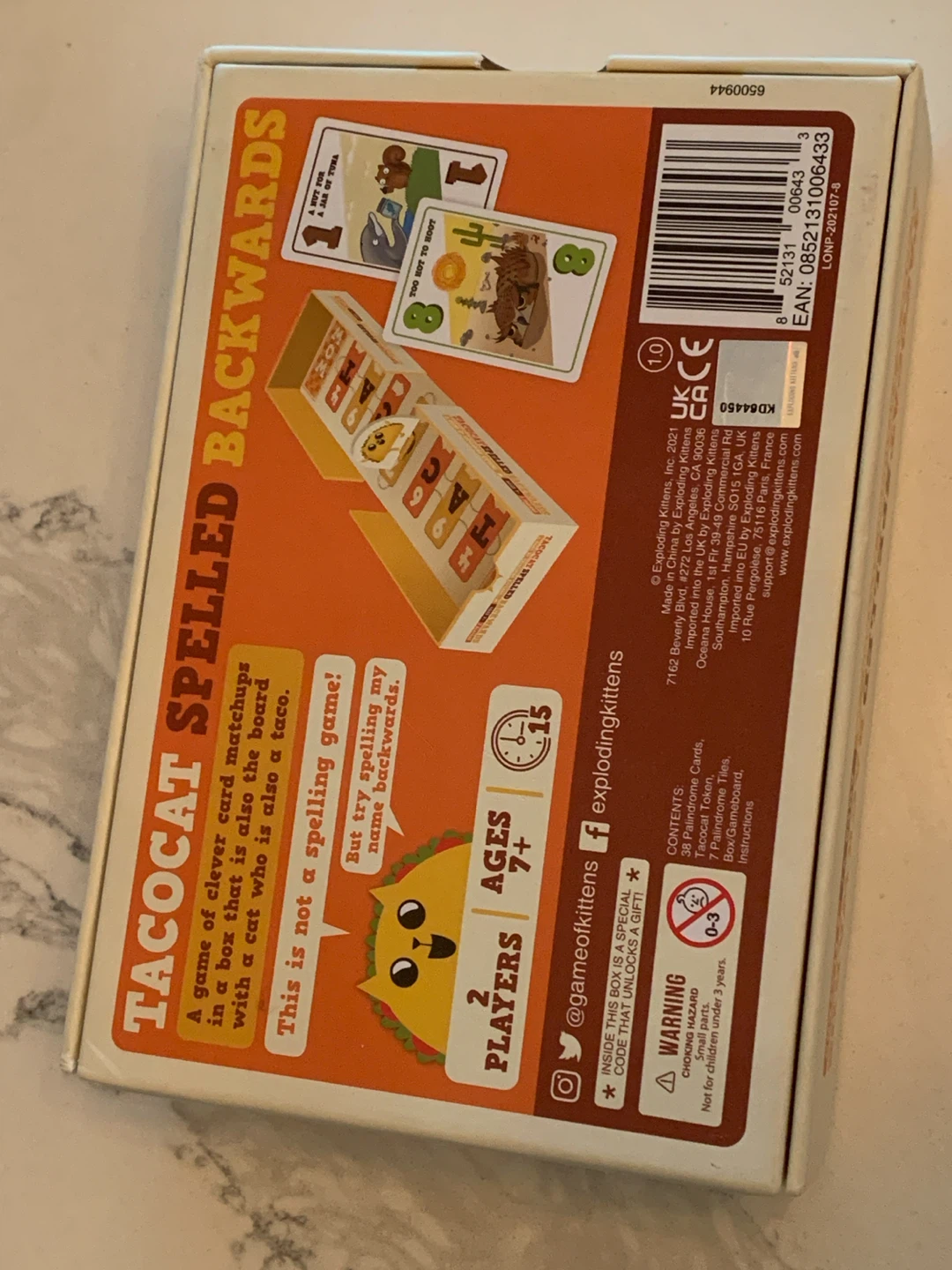 Taco Cat Spelled Backwards Board Game - photo 2