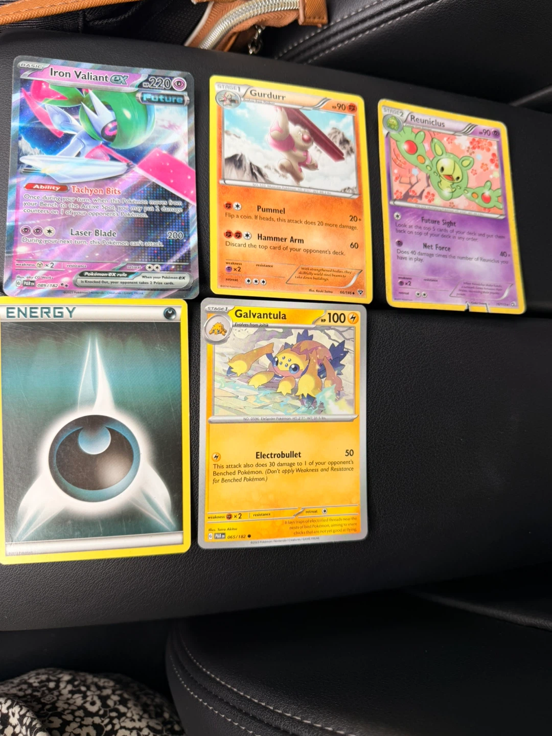 Pokémon Cards - Iron Valiant EX, Galvantula, Reuniclus, Gurrdurr - photo 2