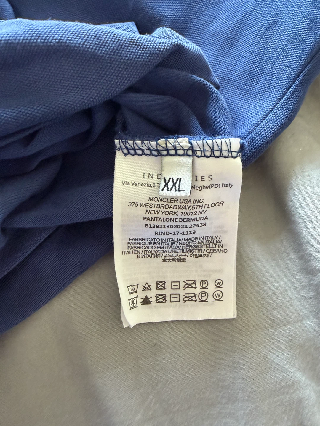Moncler Blue Polo Shirt XXL - photo 4