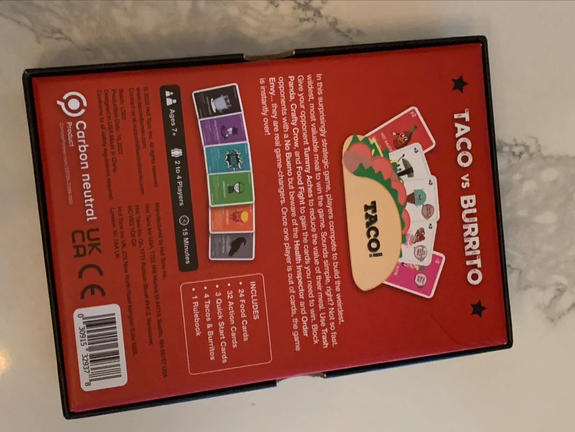 Taco vs. Burrito Card Game - photo 2