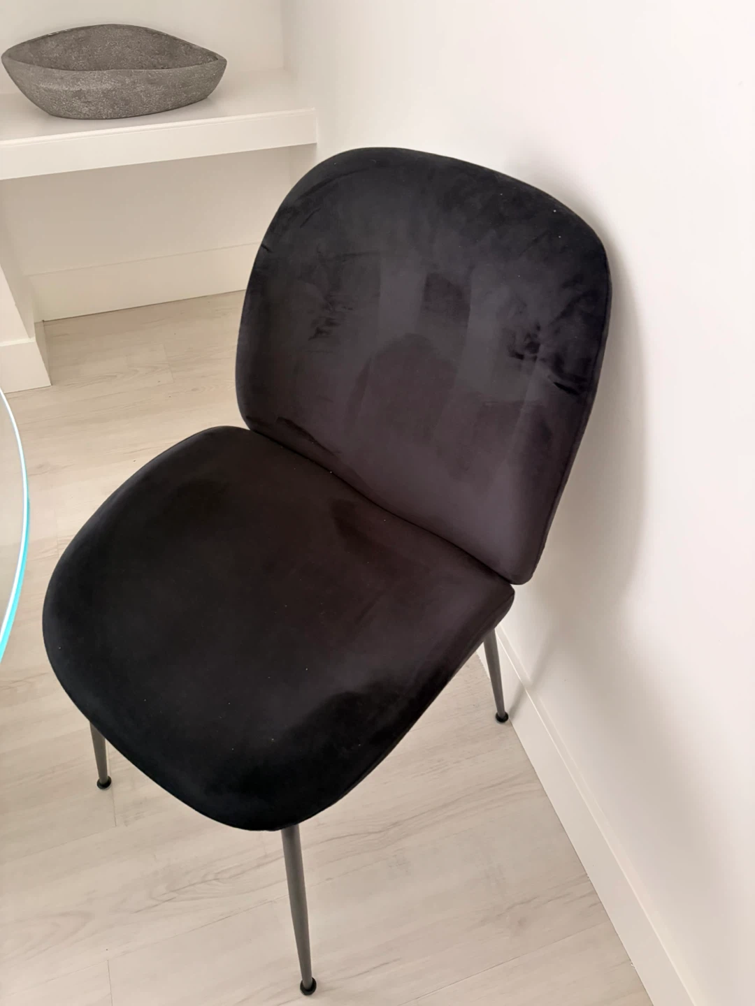 Black Velvet Dining Chair