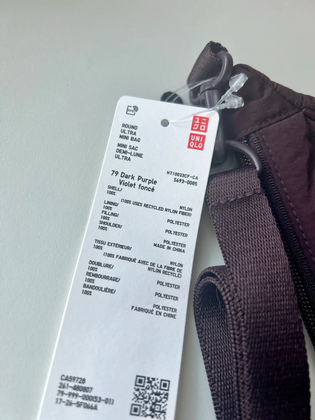 (NEW) Uniqlo Round Mini Shoulder - Dark Purple - photo 2