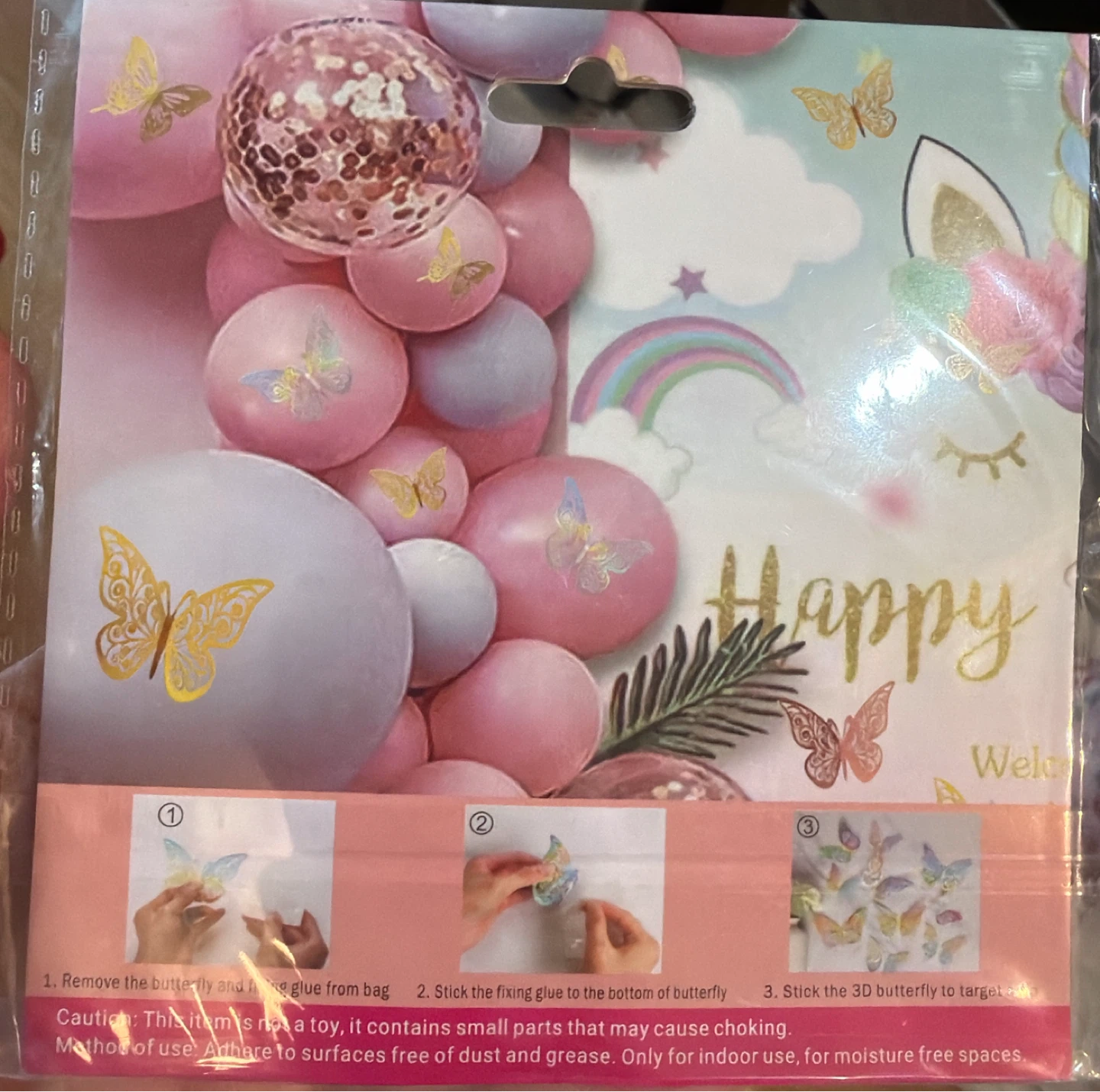 Party Time 3D Butterfly Decorations (12 Pieces) - photo 2