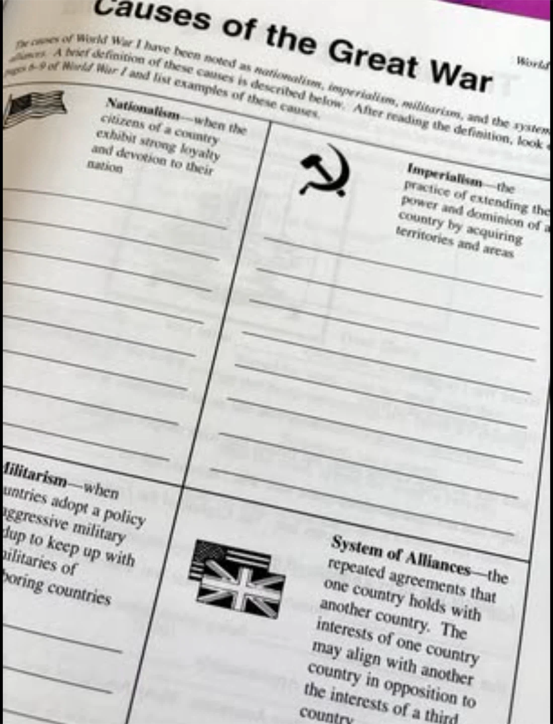 WORLD WAR I: THEMATIC UNIT (GR. 8) - photo 4