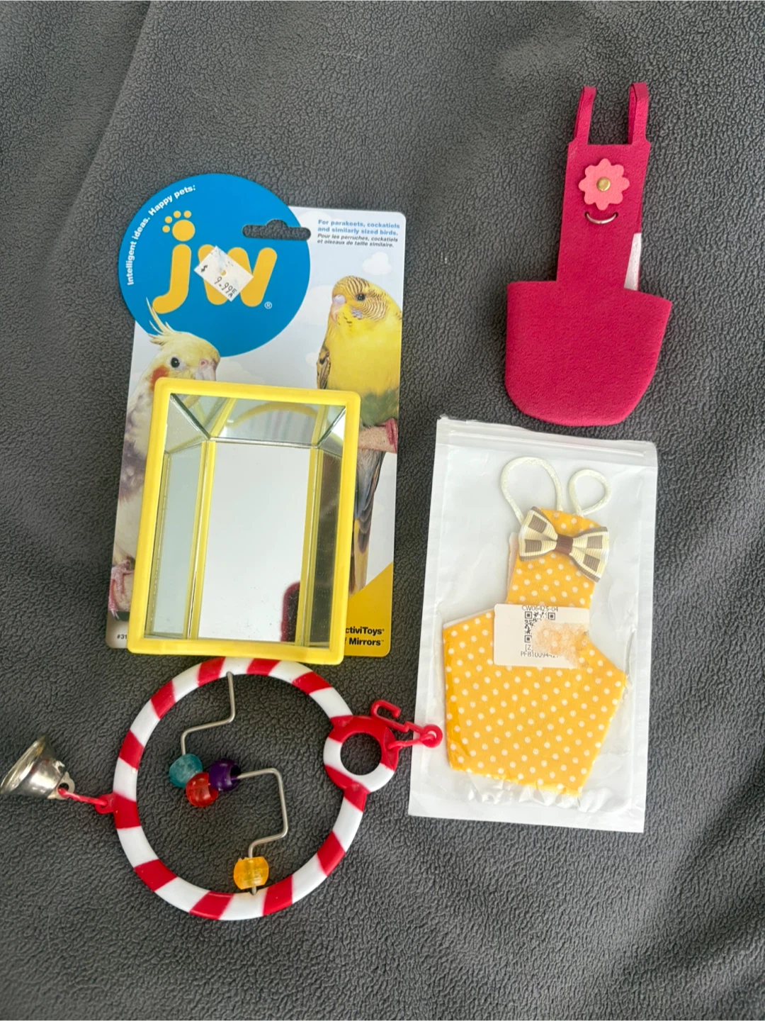 Bird Toys, Diapers and Mirror Set