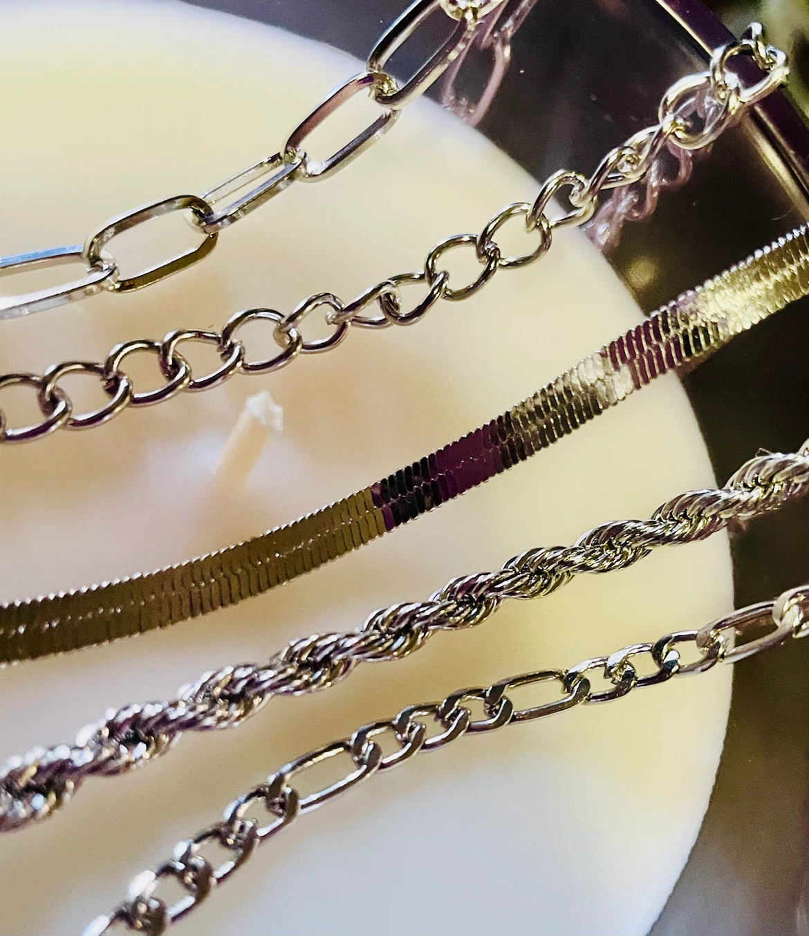Assorted Silver-Tone Chain Bracelets - photo 2
