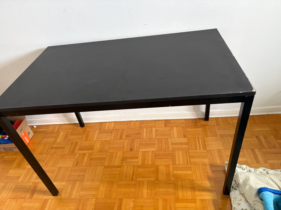 Black Dining Table/ computer desk - photo 2