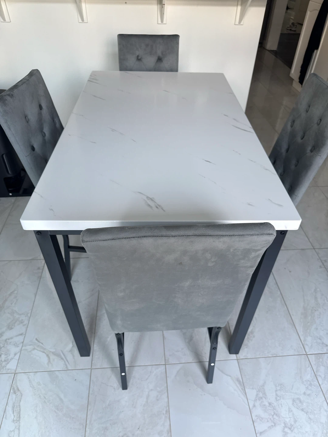Dining Table Set with 4 Chairs
