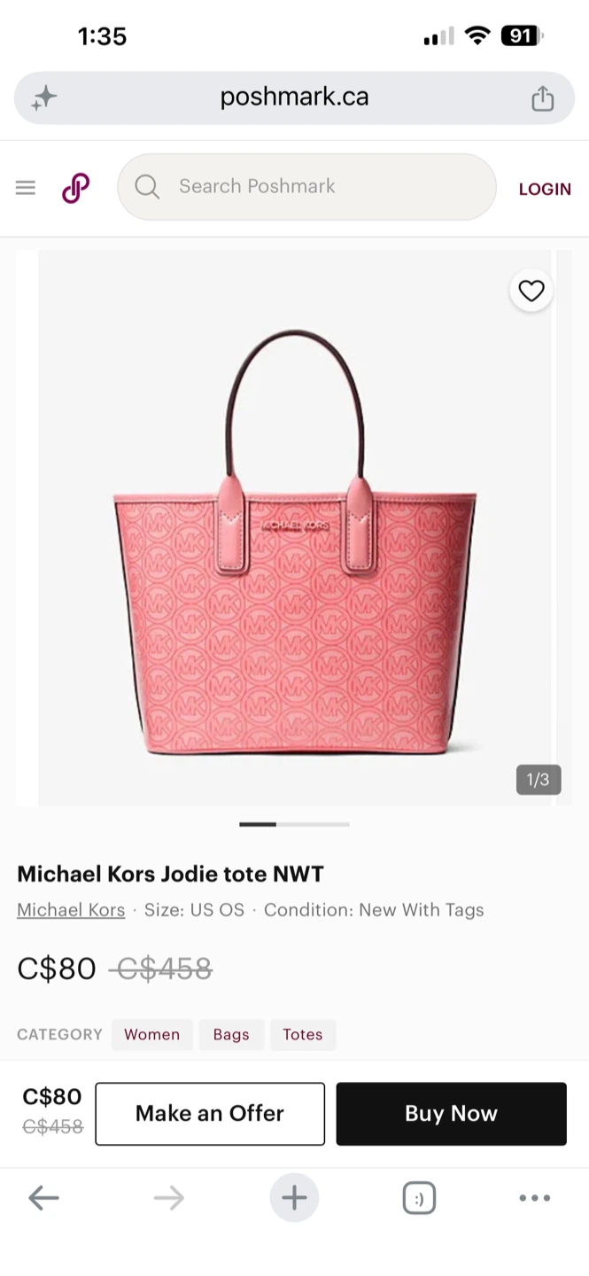 MK Jodie Small Logo Jacquard Tote Bag - photo 2