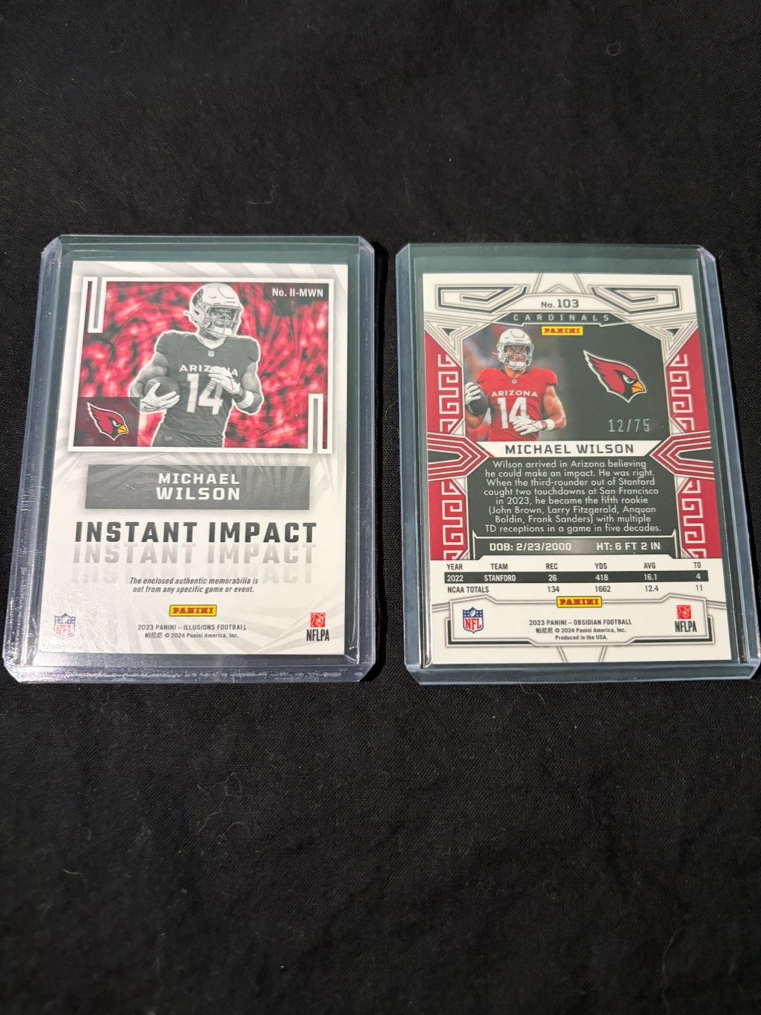 Michael Wilson Arizona Cardinals Patch & 12/75 LOT - photo 2