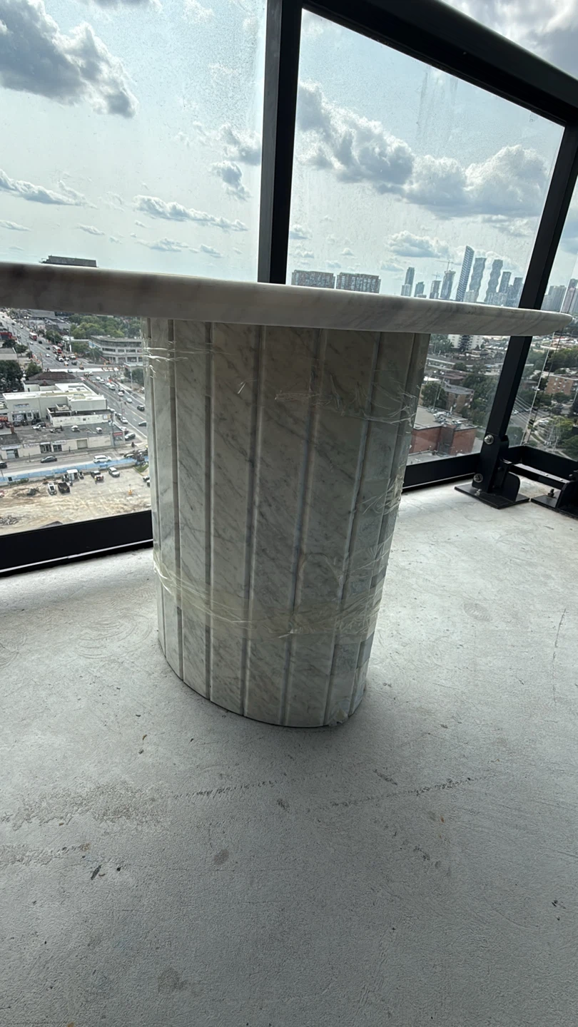 Marble Round Pedestal Table - photo 2