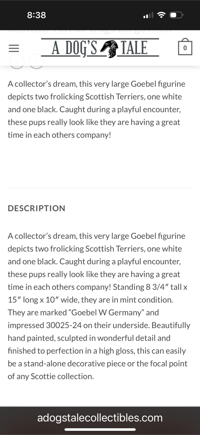 Goebel Scottish Terrier Figurine - White & Black - photo 4