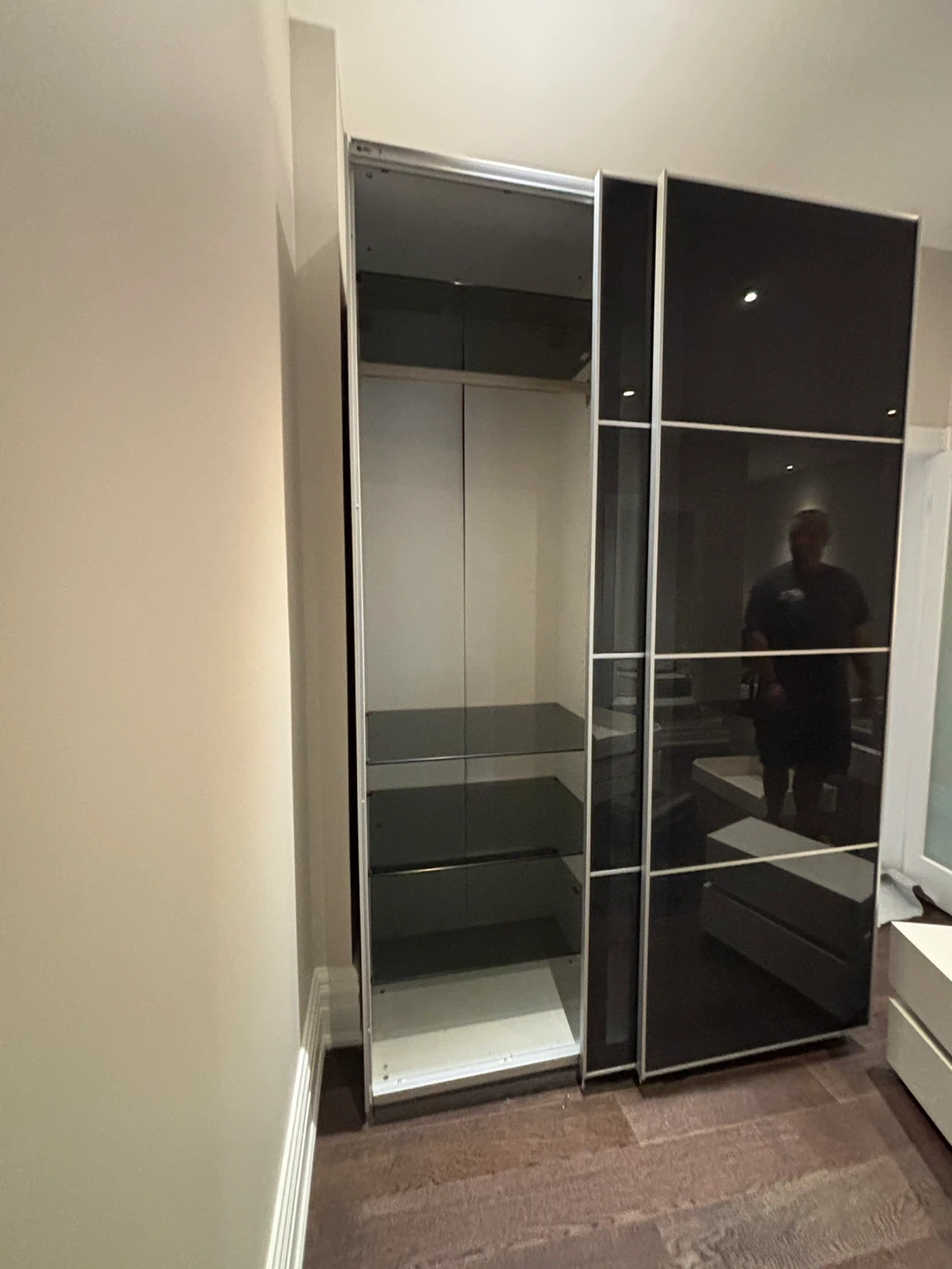 Black Sliding Door Wardrobe - photo 3