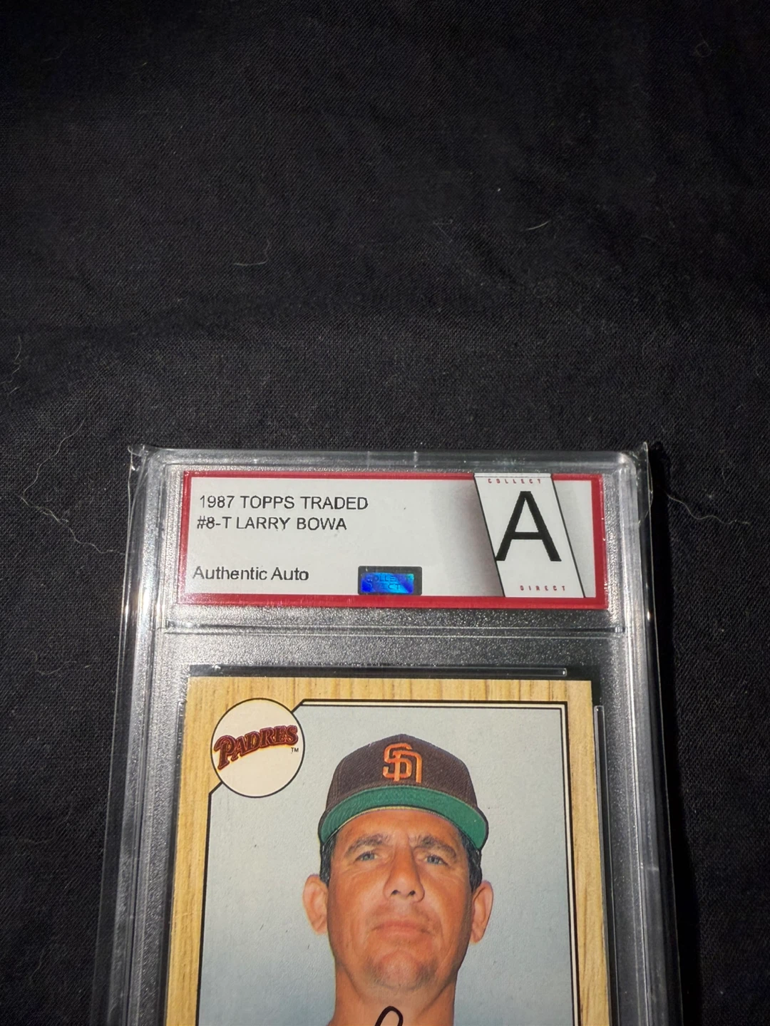 1987 Topps Traded Larry Bowa Authentic Auto Baseball Card - photo 3