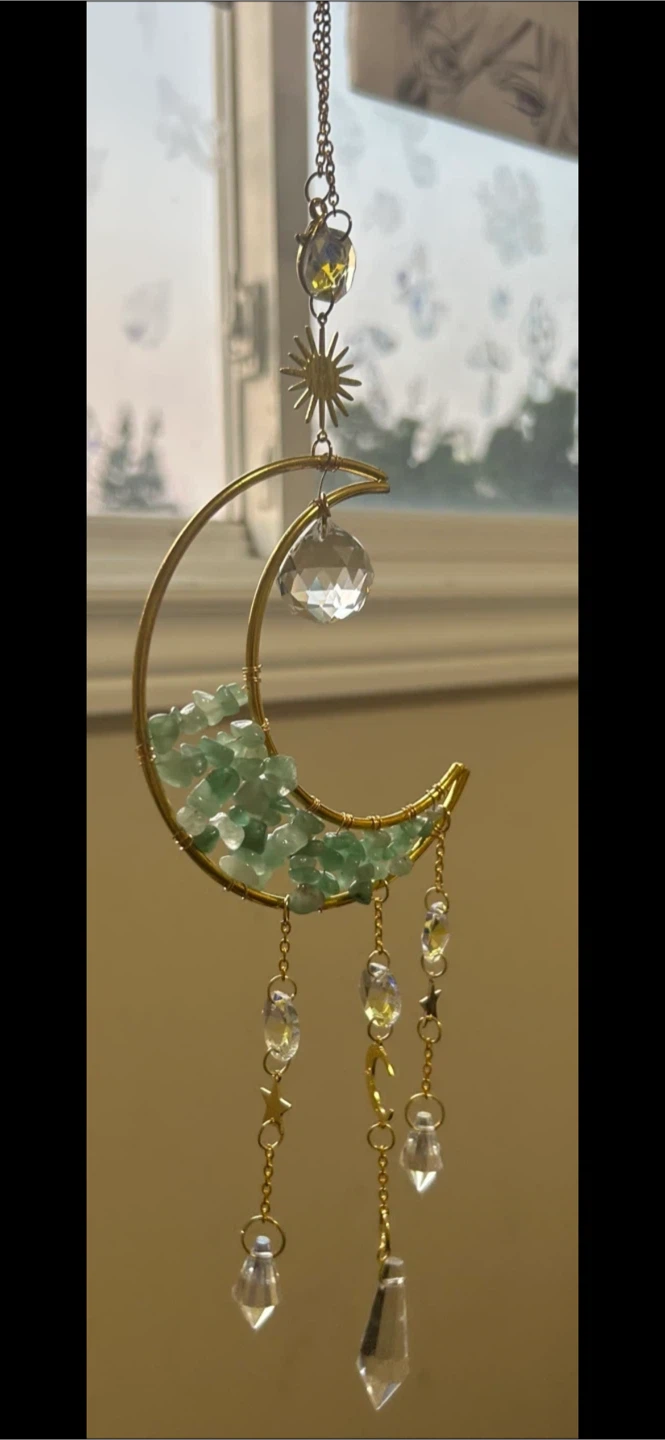 Moon and Star Crystal Suncatcher - photo 2
