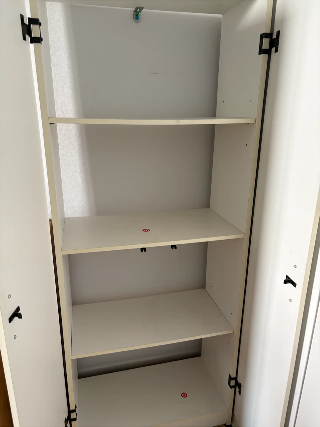 Tall White Two-Door Storage Cabinet - photo 2