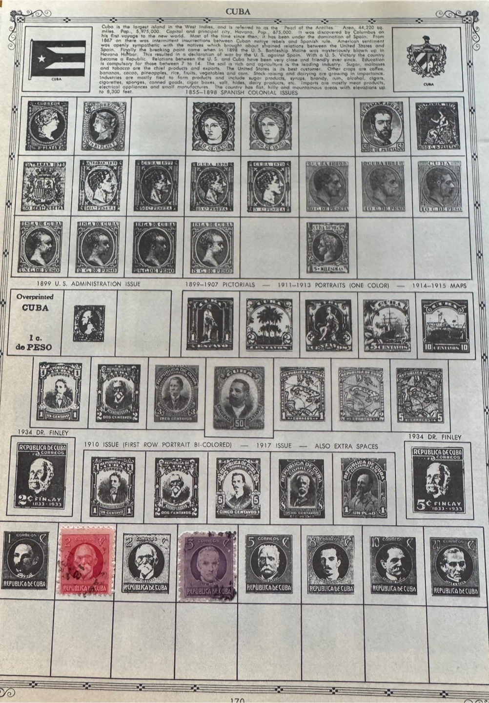 Old Collectable Cuba Postage Stamps