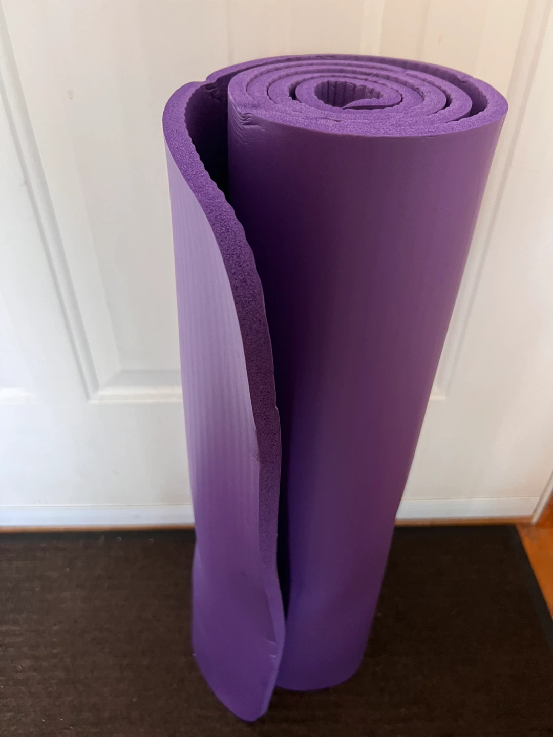 Purple yoga pilates mat