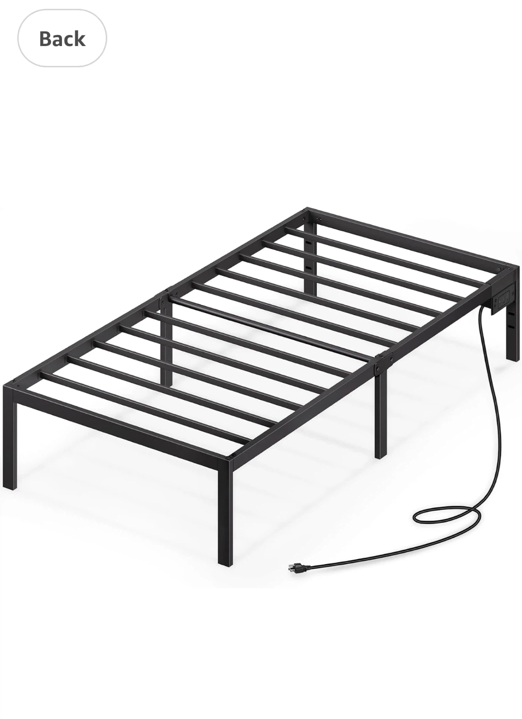 Twin size bed frame with usb station - photo 2
