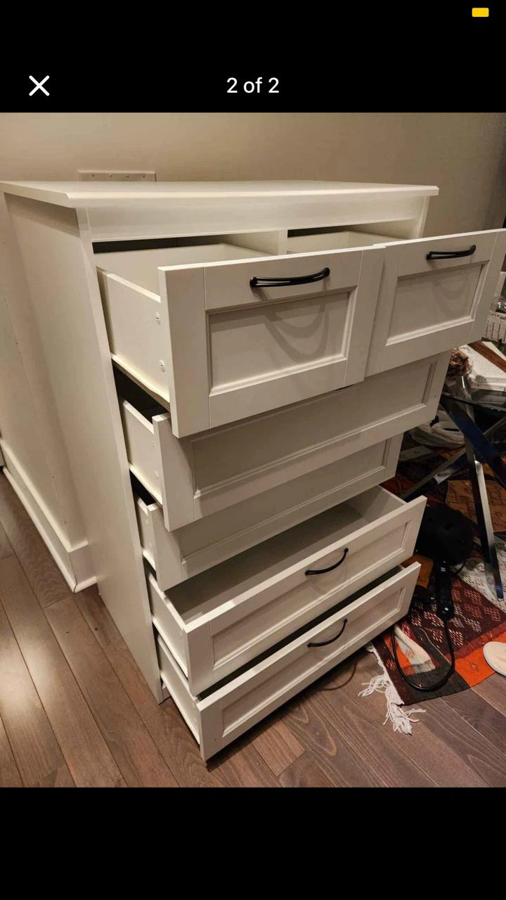 White 6-Drawer Dresser - photo 2