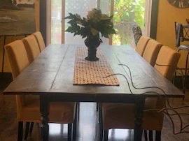 Barn board table and six chairs - photo 2