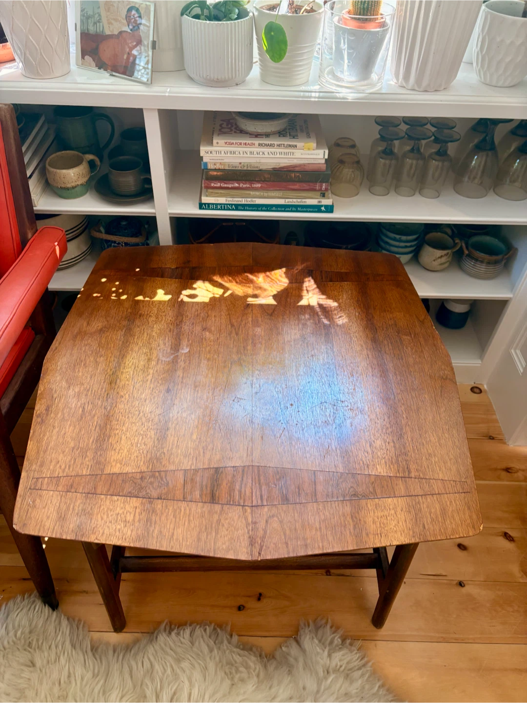 MCM Wooden Side Table with Drawer $60 with chair 120 - photo 4