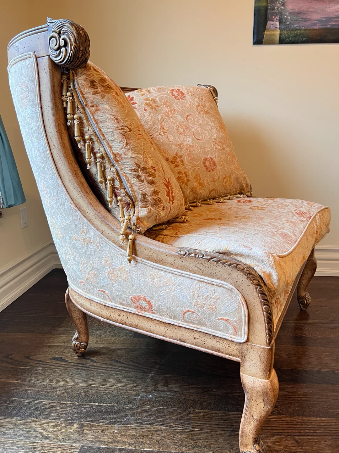 Ornate Accent Chair with Pillows - photo 3