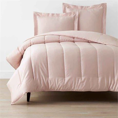 The Company Store Cotton Sateen Comforter Blush Twin/Twin XL