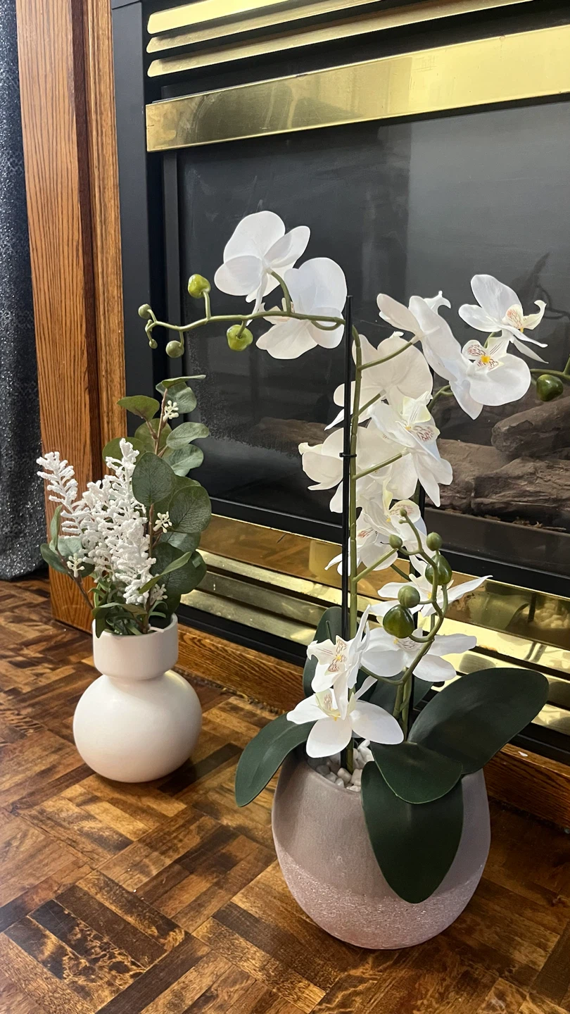 Three Hands Corp Faux Orchid Plant