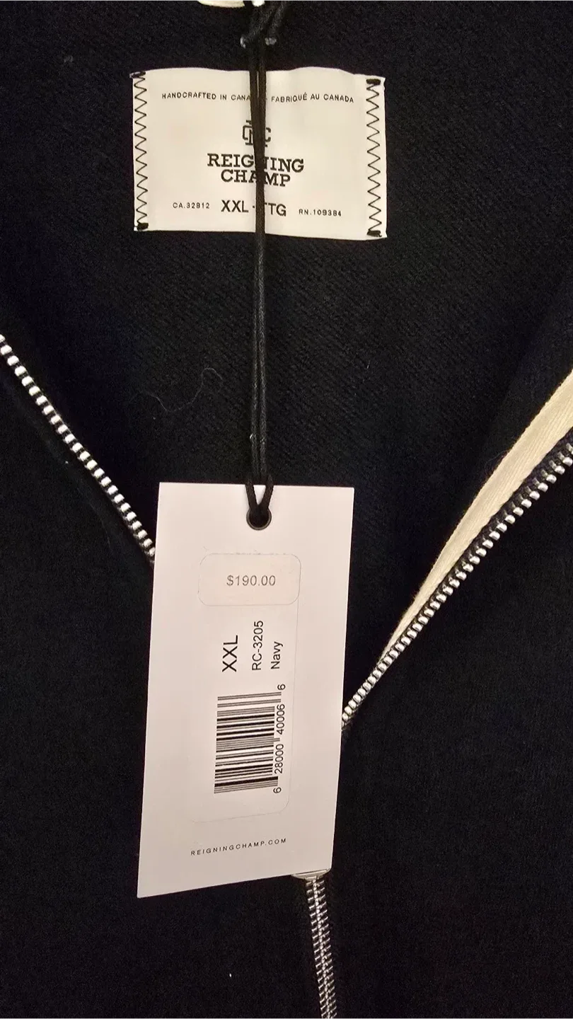 Reigning Champ Full Zip Hoodie Navy XXL - photo 2