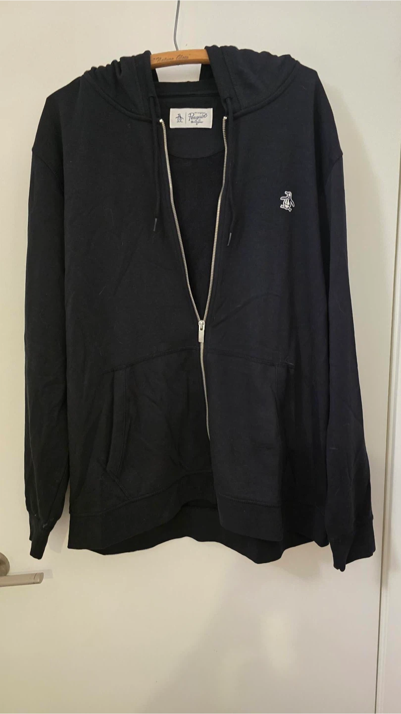 Original Penguin Zip-Up Hoodie - Black