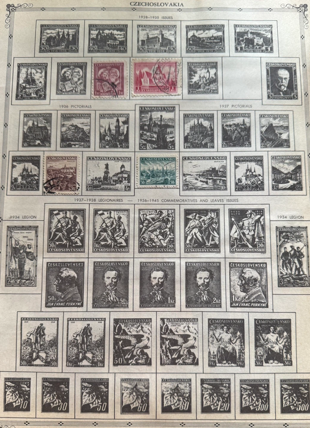 Old Collectable Czechoslovakia Postage Stamps - photo 3