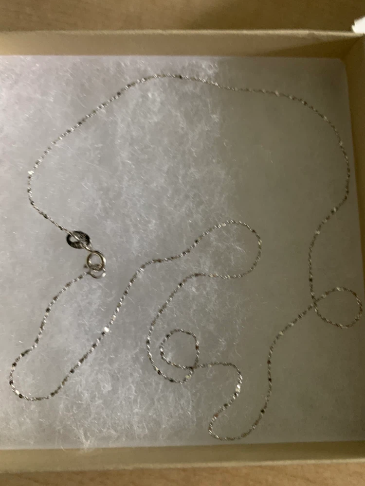 Sparkly sterling Silver Chain Necklace-Italian