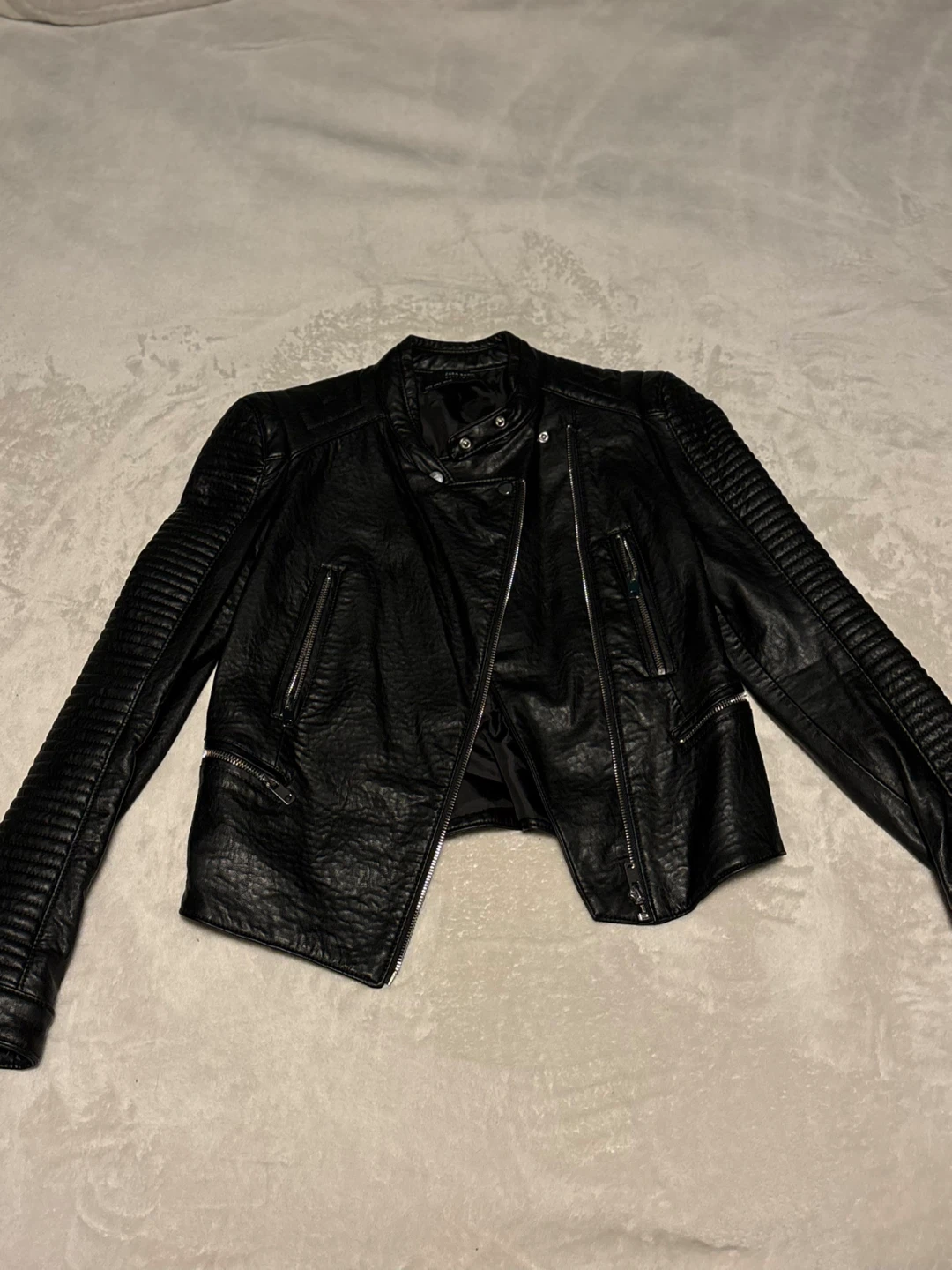 Zara Basic Faux Leather Jacket
