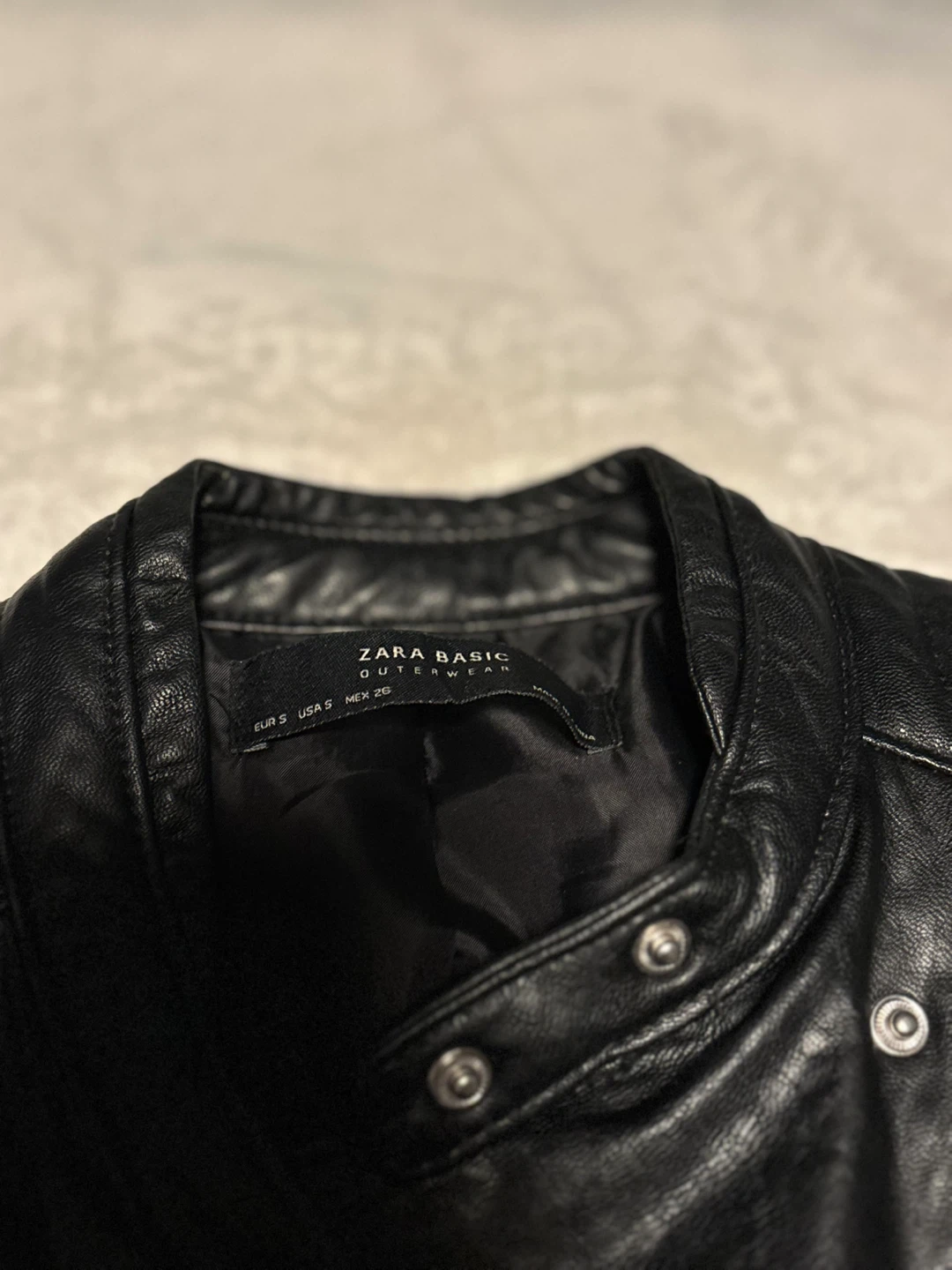Zara Basic Faux Leather Jacket - photo 2