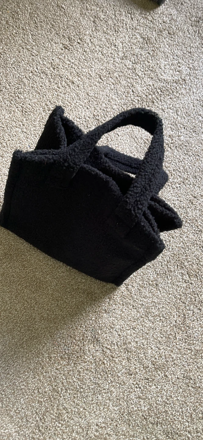 Black Sherpa Tote Bag