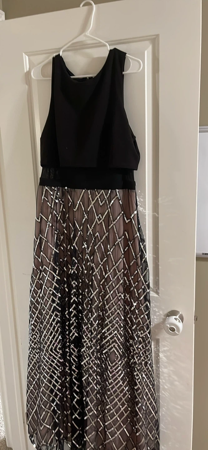 Black Sequin Maxi Dress