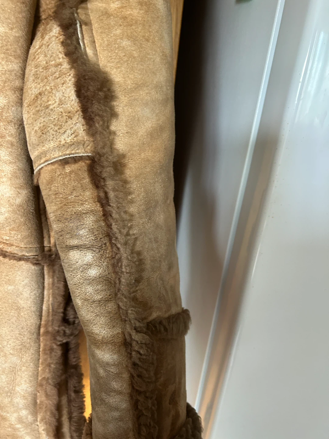 Brown Suede Shearling Coat - photo 4