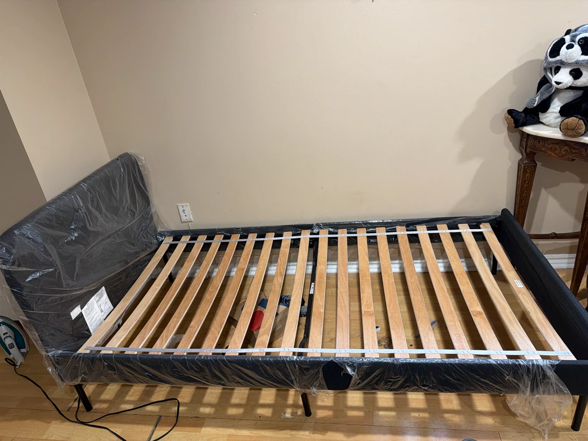 Black Upholstered Bed Frame