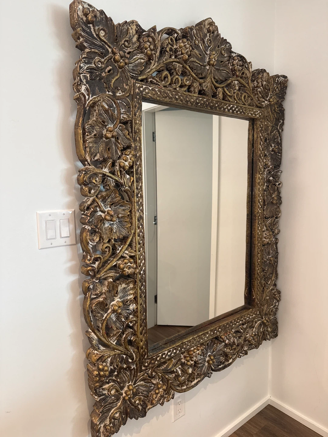 Ornate  beautiful Carved  wooden Frame Mirror
