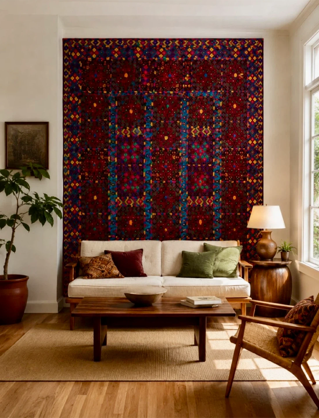 (NEW) ‼️Handmade Tapestry / Textile Wall Art / Rug – 99 × 174 cm