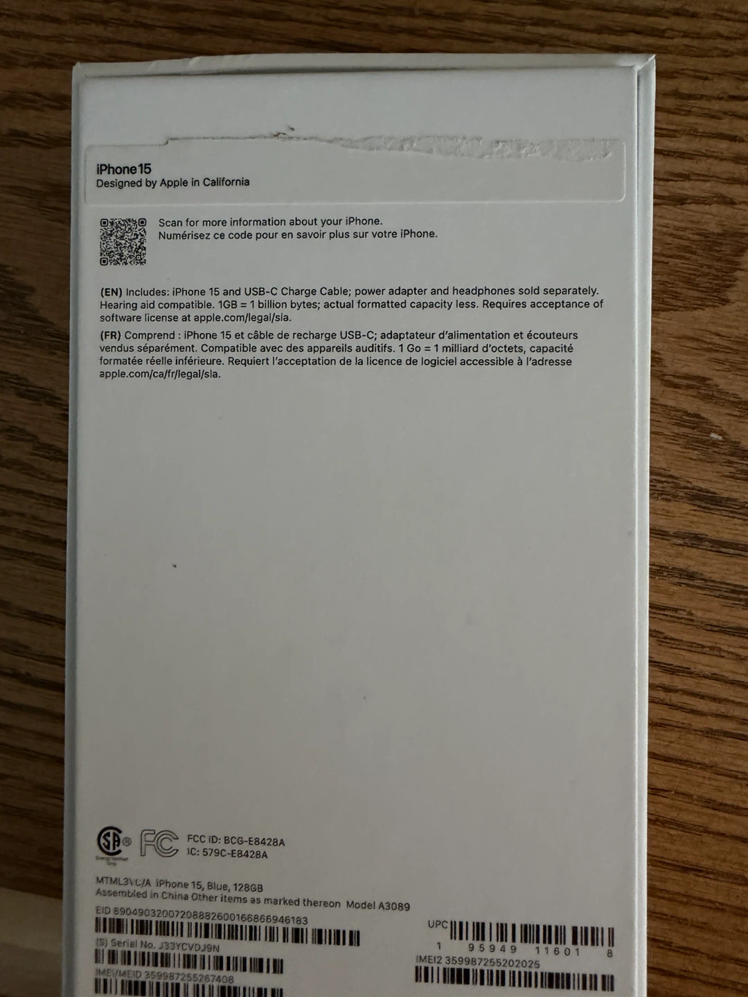 Apple iPhone 15 Blue 128GB - photo 2