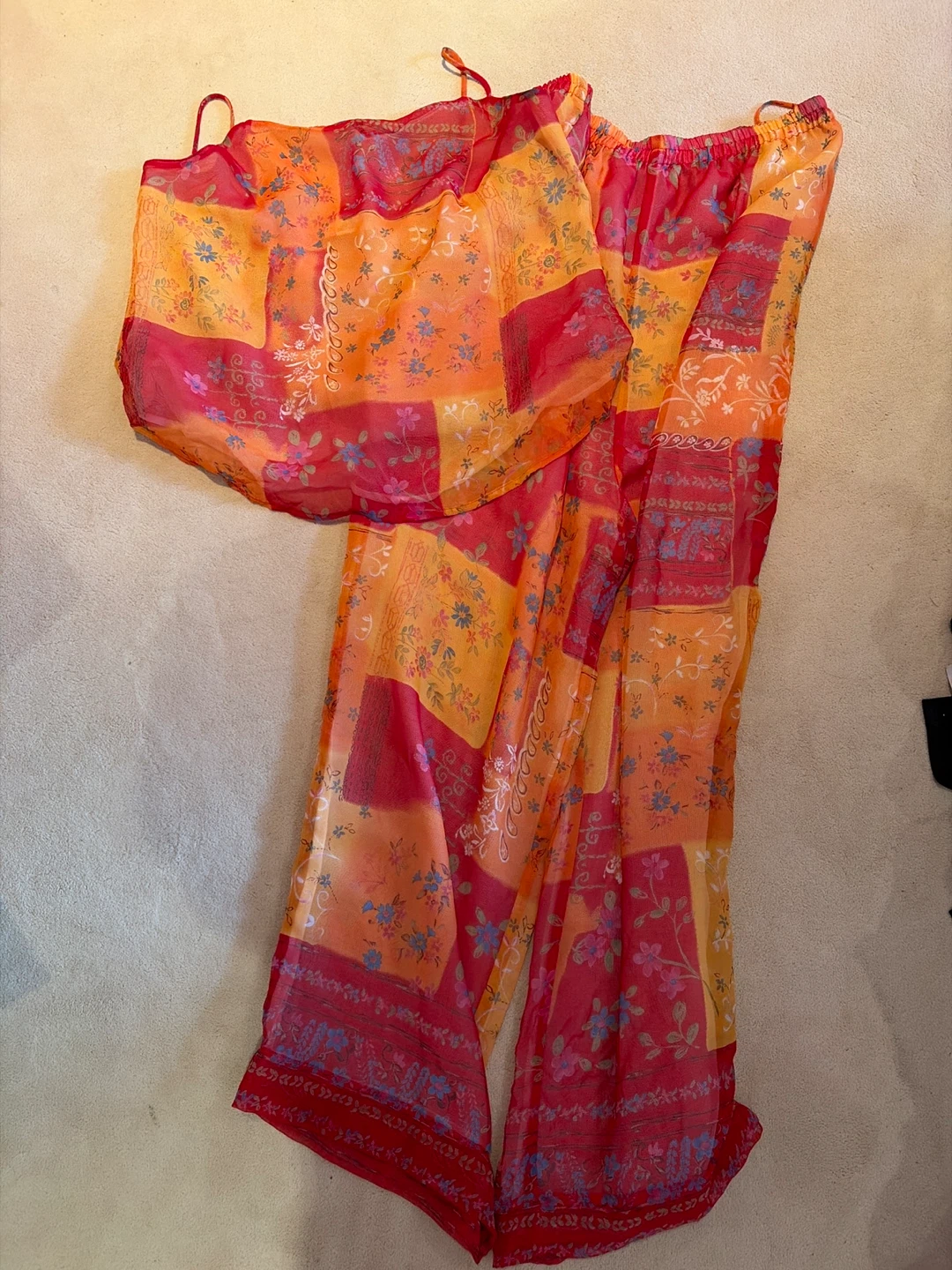 Vintage Boho Floral Matching Set - Size M