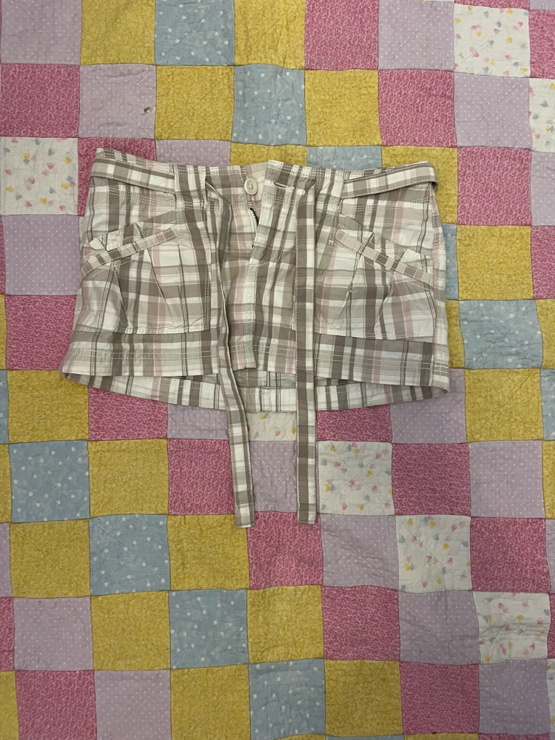 BRAND NEW Hollister Plaid Cargo Skirt - Size 26W