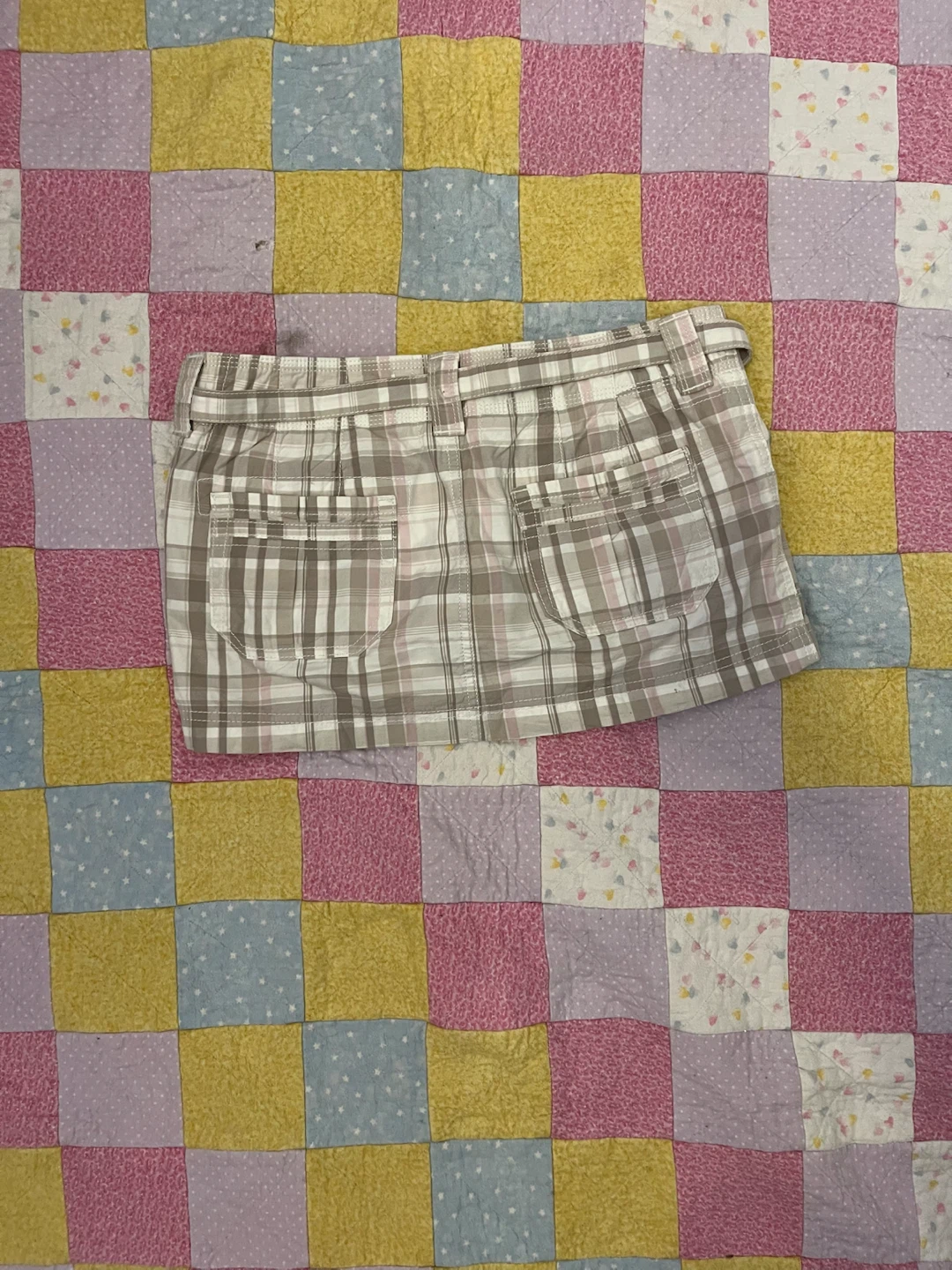 BRAND NEW Hollister Plaid Cargo Skirt - Size 26W - photo 2