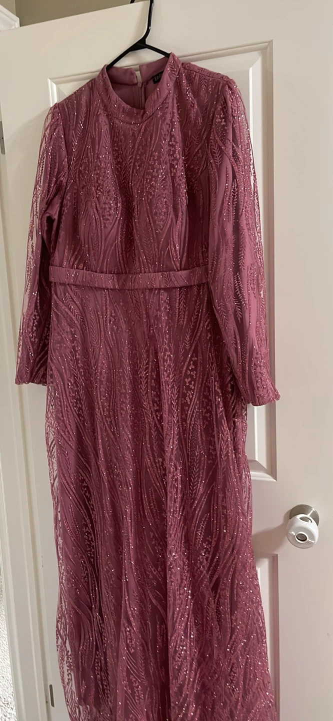 Sparkly Rose Pink Maxi Dress